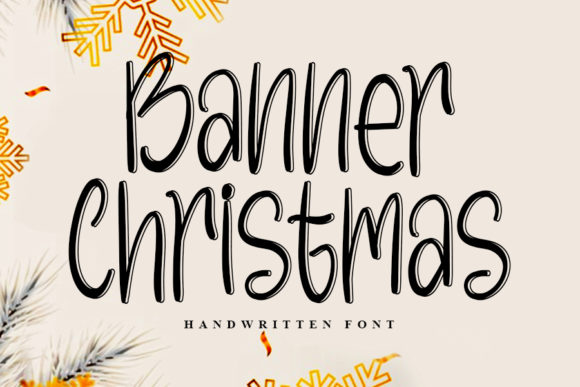 Banner Christmas Font: A Handwritten Touch for Your Brand