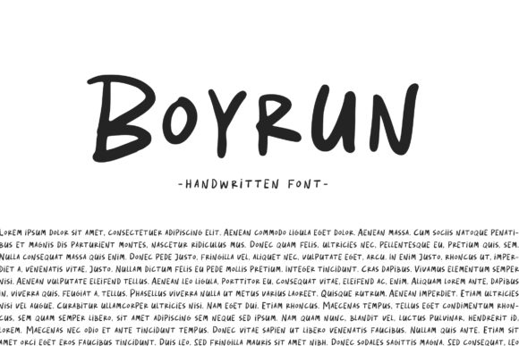 Boyrun: A Handwritten Font for Makers with Heart