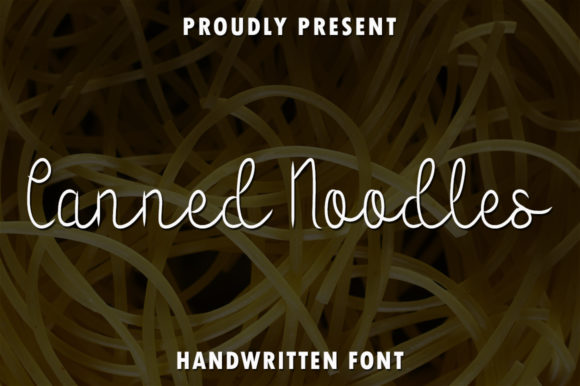 Canned Noodles: A Handwritten Font for Modern Editorial Design