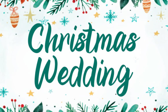 Christmas Wedding Font: A Handwritten Typeface for Editorial Charm