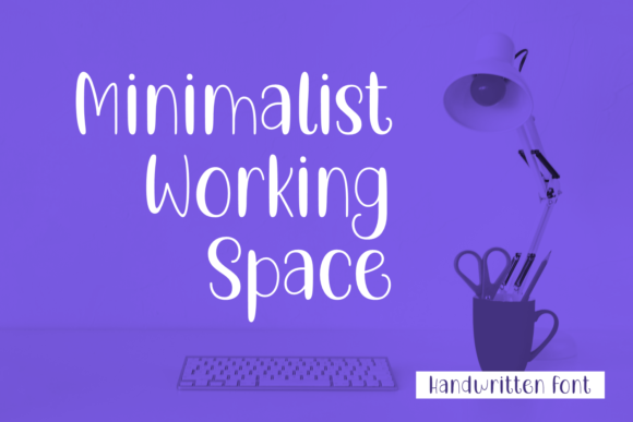 Minimalist Working Space: A Handwritten Typeface for Editorial Elegance