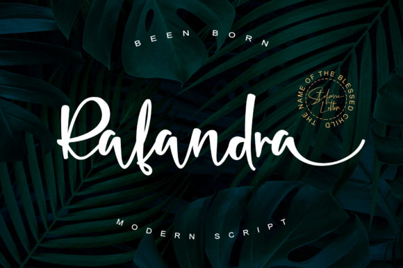 Rafandra: A Handwritten Typeface for Modern Branding